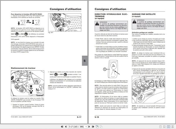 Landini Tractor 6 145 6 160 6 175 ROBO SHIFT Operators Maintenance Manual 6614687A1 FR 2