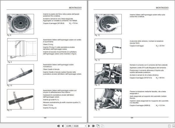 Landini Tractor 6 145 6 165 6 175 ROBO SIX DYNAMIC Service Manual 6640055A1 IT 2