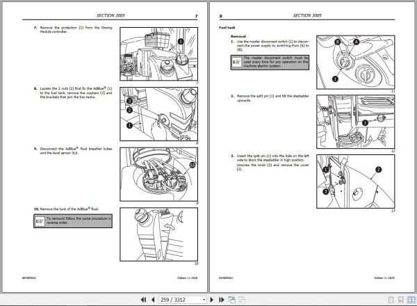 Landini Tractor 6 145 6 165 6 175 ROBO SIX Service Manual 6640056A1 EN 2