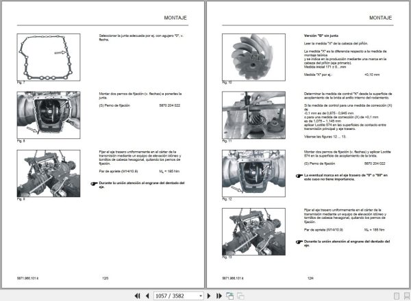 Landini Tractor 6 145 to 7 190 V SHIFT Service Manual 6608534A1 ES 2