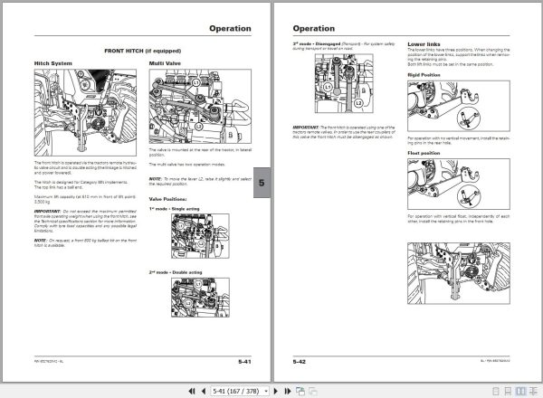 Landini Tractor 6 145L 6 160L 6 175L Operators Maintenance Manual 6527620M2 EN 2
