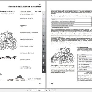 Landini Tractor 6 145L 6 160L 6 175L Operators Maintenance Manual 6527621M2 FR 1