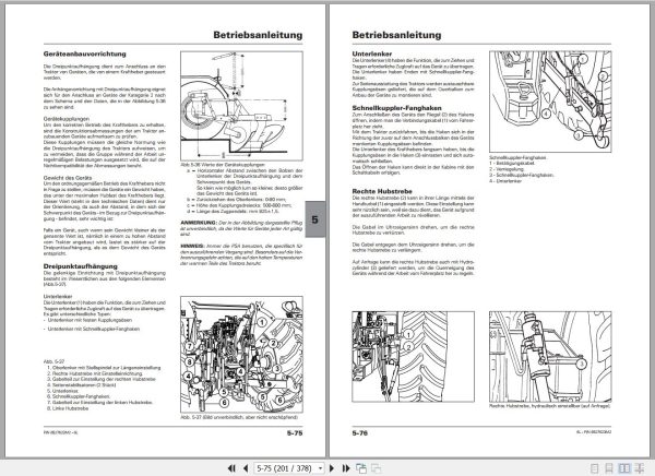 Landini Tractor 6 145L 6 160L 6 175L Operators Maintenance Manual 6527623M2 DE 2