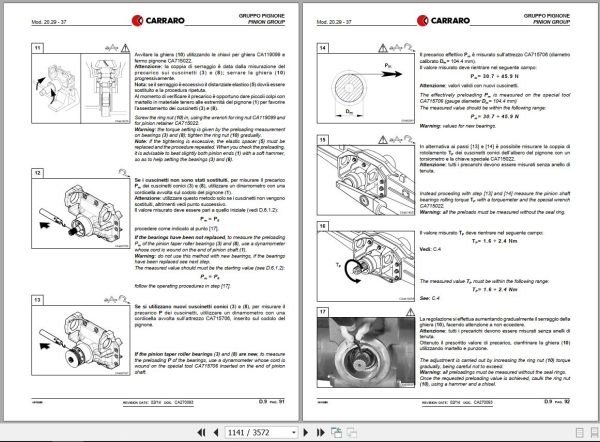 Landini Tractor 6 175 to 7 190 V SHIFT Service Manual 6608530A1 IT 2