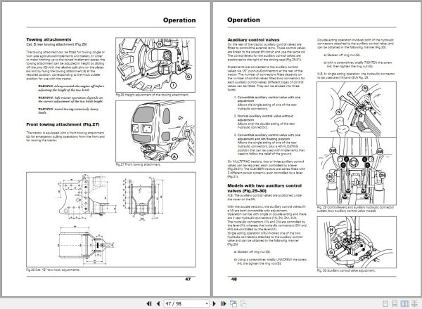 Landini Tractor 65 MULTITRAC to 85 CLIMBER Operators Maintenance Manual 4204048M1 EN 2