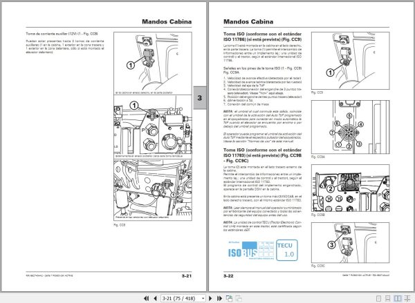 Landini Tractor 7 145 7 165 7 175 ROBO SIX Active Operators Maintenance Manual 6627404A2 ES 2