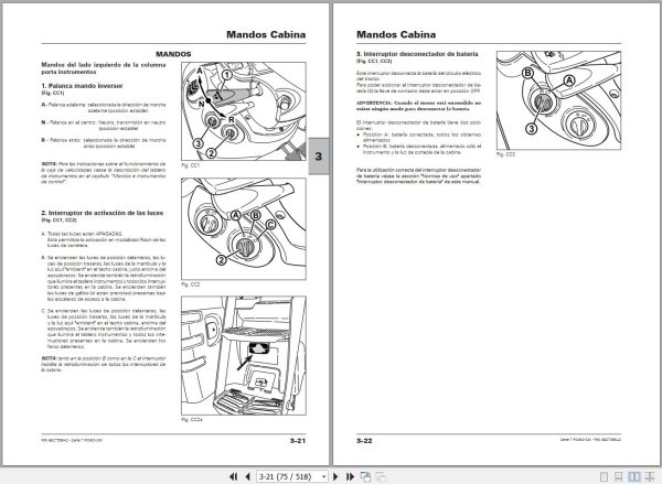Landini Tractor 7 145 7 165 7 175 ROBO SIX Operators Maintenance Manual 6627399A2 ES 2