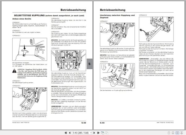 Landini Tractor 7 145 7 165 7 175 ROBO SIX Operators Maintenance Manual 6627400A2 DE 2