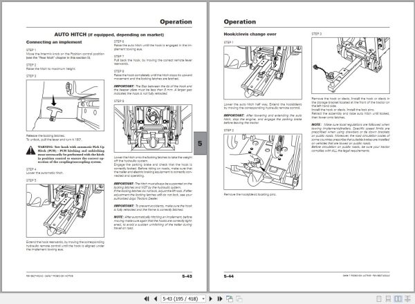 Landini Tractor 7 145 7 165 7 175 ROBO SIX Operators Maintenance Manual 6627402A2 EN 2