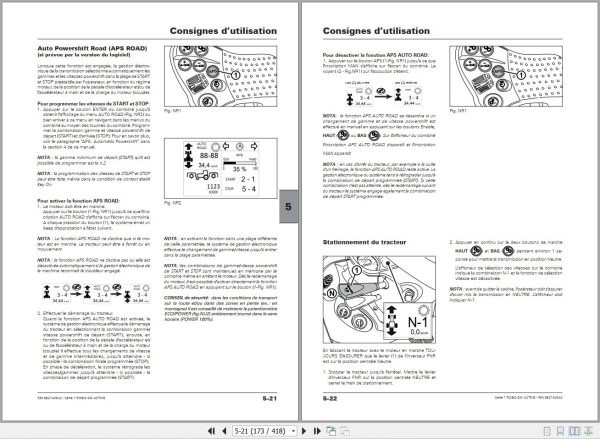Landini Tractor 7 145 7 165 7 175 ROBO SIX Operators Maintenance Manual 6627403A2 FR 2