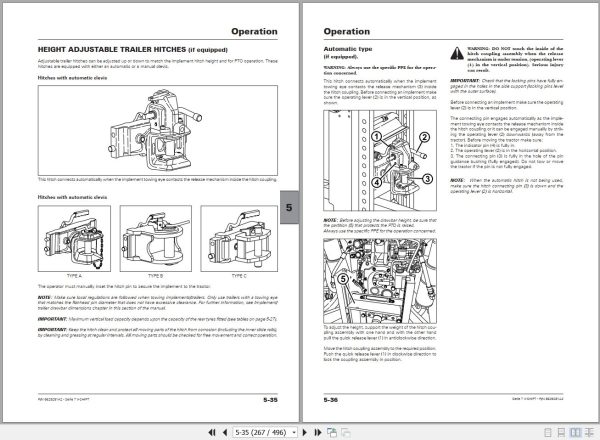 Landini Tractor 7 145 7 165 7 175 V SHIFT Operators Maintenance Manual 6629281A2 EN 2