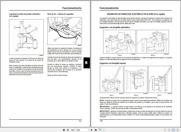 Landini Tractor 7 145 to 7 230 Operators Maintenance Manual 6501415M1 ES 2