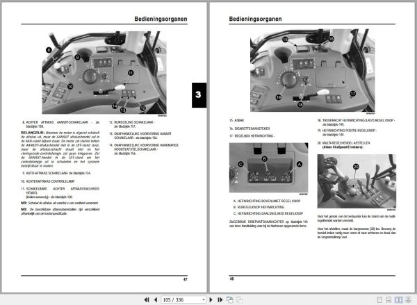 Landini Tractor 7 145 to 7 230 Operators Maintenance Manual 6510661M1 NL 2