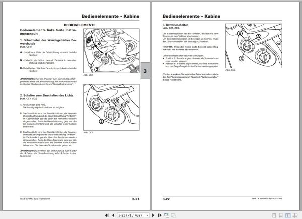 Landini Tractor 7 160 to 7 215 ROBO SHIFT Operators Maintenance Manual 6519741M5 DE 2