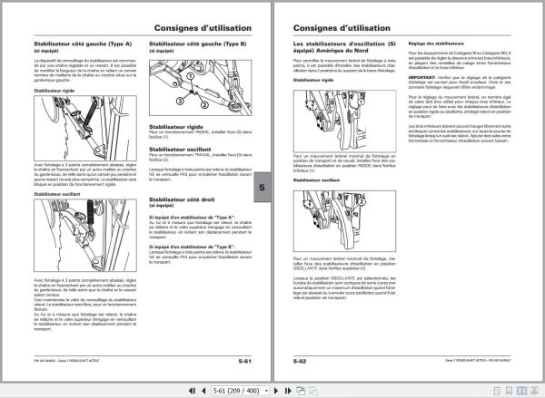 Landini Tractor 7 160 to 7 215 ROBO SHIFT Operators Maintenance Manual 6614645A1 FR 2