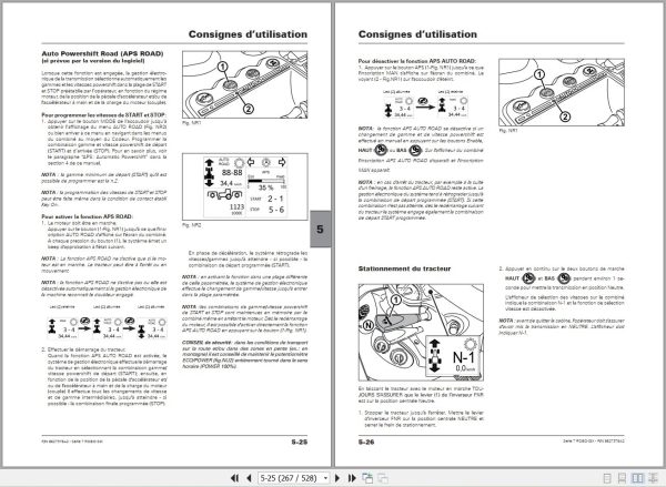 Landini Tractor 7 160 to 7 230 ROBO SIX Operators Maintenance Manual 6627378A2 FR 2