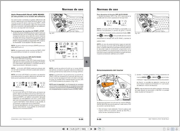 Landini Tractor 7 160 to 7 230 ROBO SIX Operators Maintenance Manual 6627384A2 ES 2