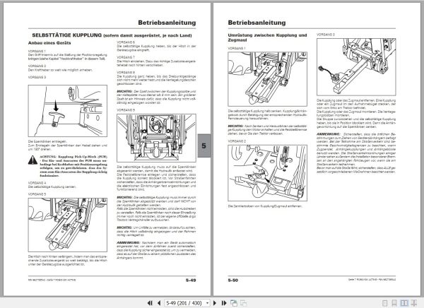 Landini Tractor 7 160 to 7 230 ROBO SIX Operators Maintenance Manual 6627385A2 DE 2
