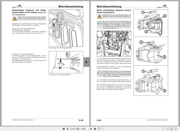 Landini Tractor 7 165 7 175 7 170 7 180 ROBO SIX Operators Maintenance Manual 6691063A1 DE 2