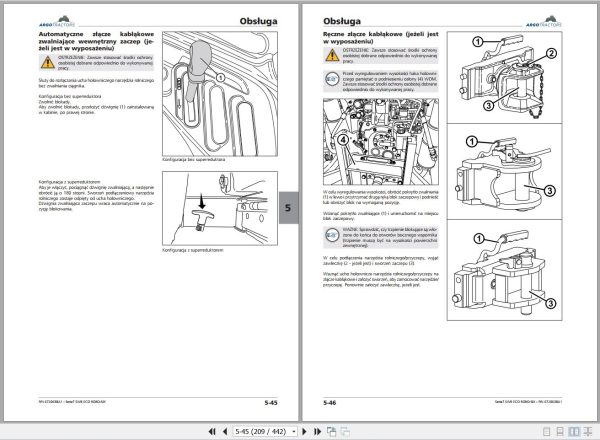 Landini Tractor 7 165 to 7 180 ROBO SIX Operators Maintenance Manual 6720638A1 PL 2
