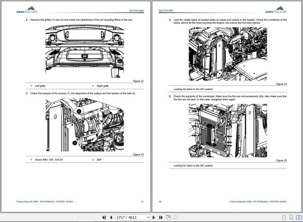 Landini Tractor 7 165 to 7 180 ROBO SIX SWB Service Manual 6720646A2 EN 2