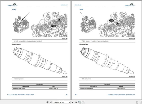 Landini Tractor 7 165 to 7 180 ROBO SIX SWB Service Manual 6720649A2 IT 2