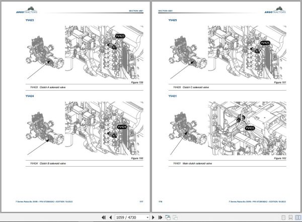 Landini Tractor 7 165 to 7 180 ROBO SIX SWB Service Manual 6720650A2 EN 2