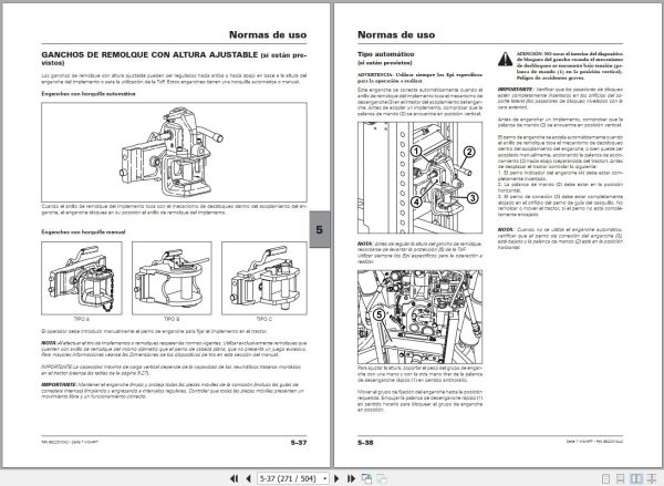 Landini Tractor 7 180 7 200 V SHIFT Operators Maintenance Manual 6622310A2 ES 2