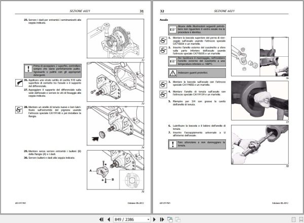 Landini Tractor 7 180 to 7 235 Service Manual 6512917M1 IT 2