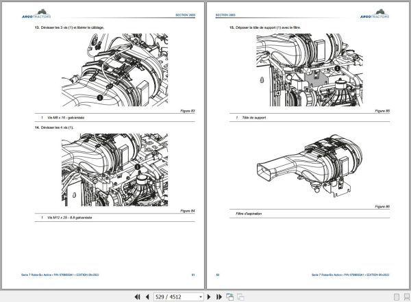 Landini Tractor 7 200 7 210 7 230 ROBO SIX Service Manual 6708033A1 FR 2