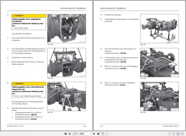 Landini Tractor 7 200 7 210 7 230 ROBOSIX Service Manual 6708035A1 DE 2