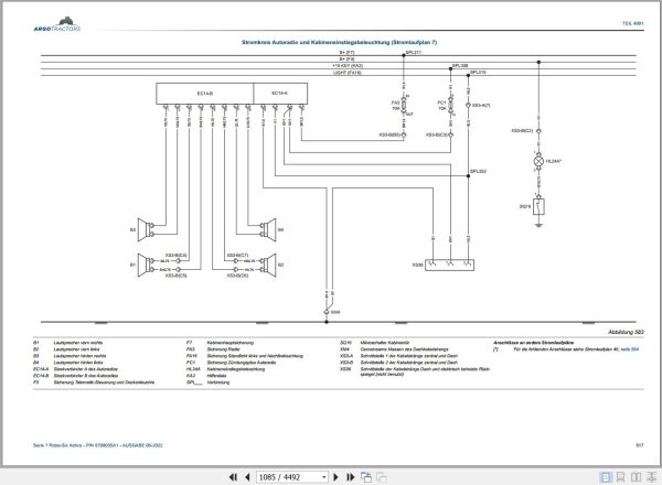 Landini Tractor 7 200 7 210 7 230 ROBOSIX Service Manual 6708035A1 DE 3