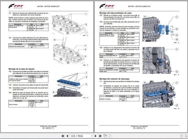 Landini Tractor 7 200 7 210 7 230 Robo six Active Service Manual 6708034A1 ES 2