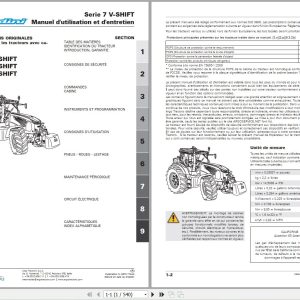 Landini Tractor 7 210 7 230 7 240 V SHIFT Operators Maintenance Manual 6670773A3 FR 1
