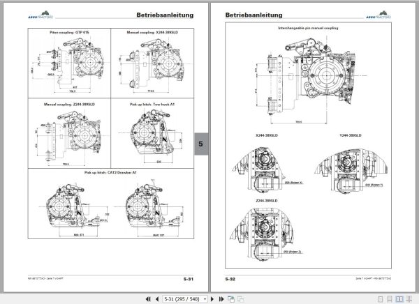 Landini Tractor 7 210 7 230 7 240 V SHIFT Operators Maintenance Manual 6670775A3 DE 2