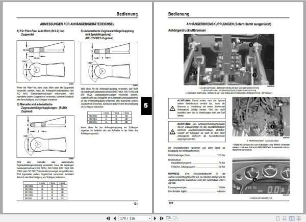 Landini Tractor 7 Series 7 145 to 7 230 Operators Maintenance Manual 6501410M1 DE 2