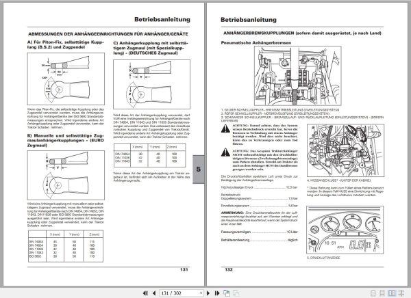 Landini Tractor 7 Series 7 180 T3b to 7 235 T3b Operators Maintenance Manual 6510345M1 DE 2