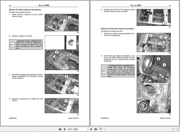 Landini Tractor 7070 90105 IS AR Service Manual 6530634M1 FR 2