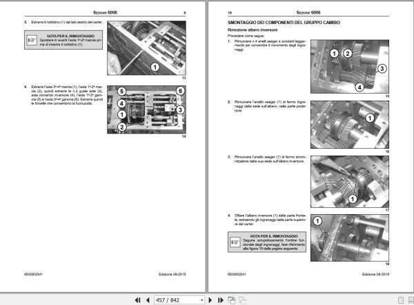 Landini Tractor 7070 to 90105 IS AR Service Manual 6530632M1 IT 2