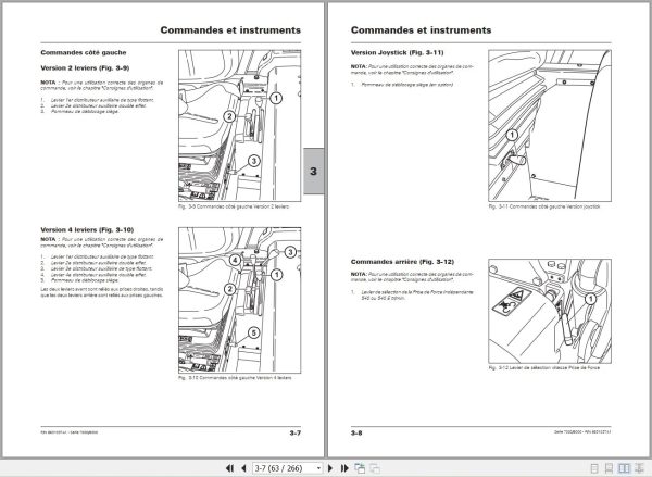 Landini Tractor 7075IS to 90115AR Operators Maintenance Manual 6631037A1 FR 2