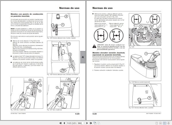 Landini Tractor 7075IS to 90115AR Operators Maintenance Manual 6631039A1 ES 2