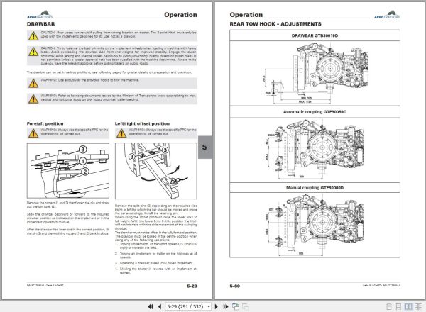 Landini Tractor 8 270 V SHIFT 8 310 V SHIFT Operators Maintenance Manual 6723896A1 EN 2