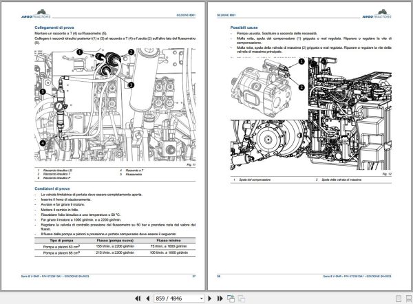 Landini Tractor 8 270 V SHIFT 8 310 V SHIFT Service Manual 6723913A1 IT 2