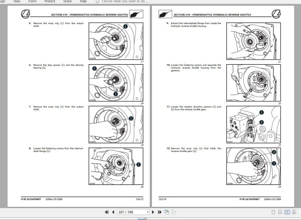 Landini Tractor ALPINE 65 75 85 Service Manual 3676095M2 EN 2