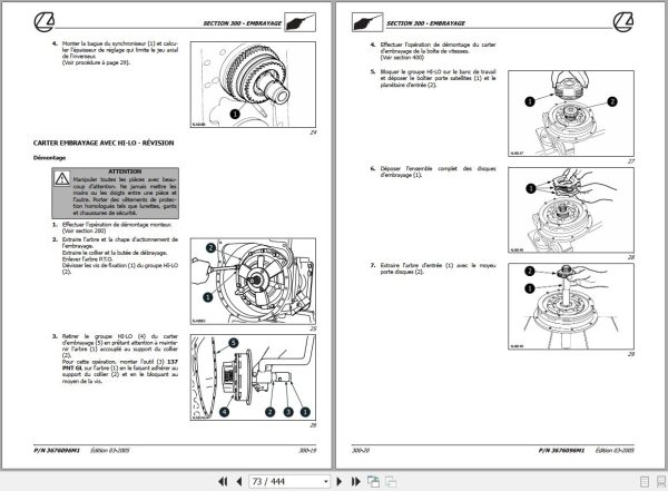 Landini Tractor ALPINE 65 75 85 Service Manual 3676096M1 FR 2