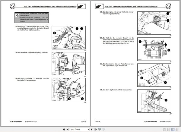 Landini Tractor ALPINE 65 75 85 Service Manual 3676099M1 DE 2