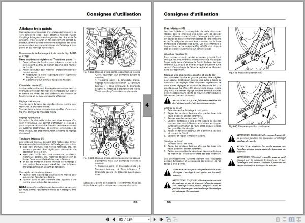Landini Tractor Alpine 65 75 85 Operators Maintenance Manual 3667253M2 FR 2