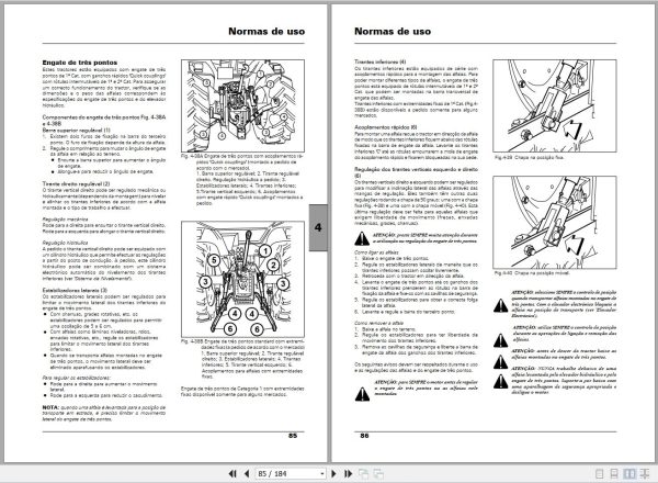 Landini Tractor Alpine 65 75 85 Operators Maintenance Manual 3667258M2 PT 2