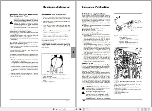 Landini Tractor Alpine 70 T3 to 85GT T3 Operators Maintenance Manual 6502287M1 FR 2