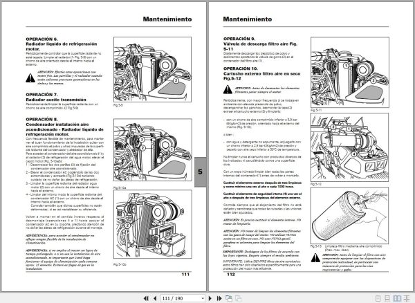 Landini Tractor Alpine 70 T3 to 85GT T3 Operators Maintenance Manual 6502288M1 ES 2